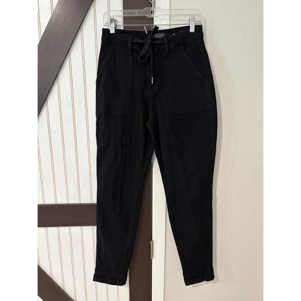 Judy Blue Jogger Jeans Women's 5/27 Black Stretch Denim High Rise